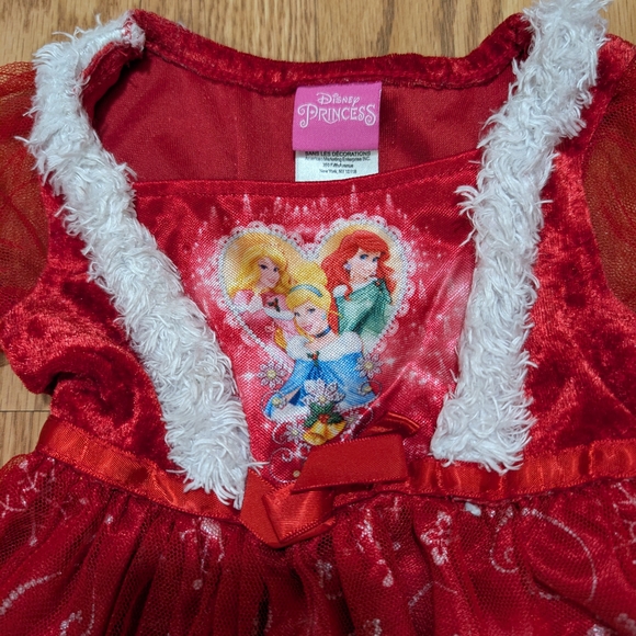 Disney Princess Red Holiday nightgown 18 Months - Picture 3 of 11
